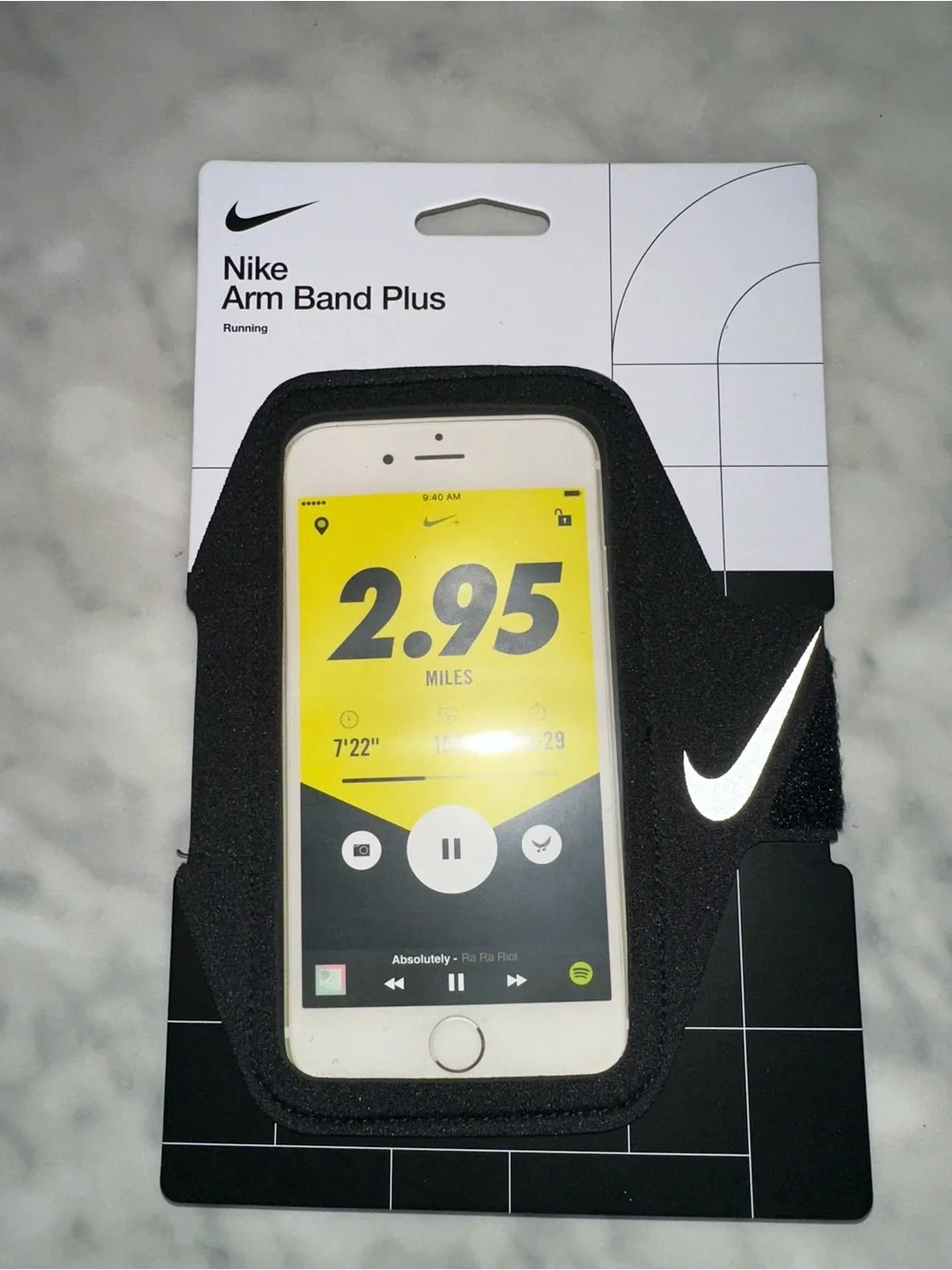Nike Arm Band Plus Running Phone Armband - Black fits 7 inches length 3.4 width